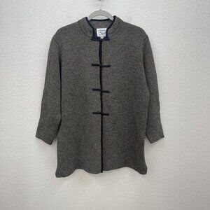 VTG Margaret Oleary Thick Knit Wool Blend Toggle Cardigan Sweater Womens size 2